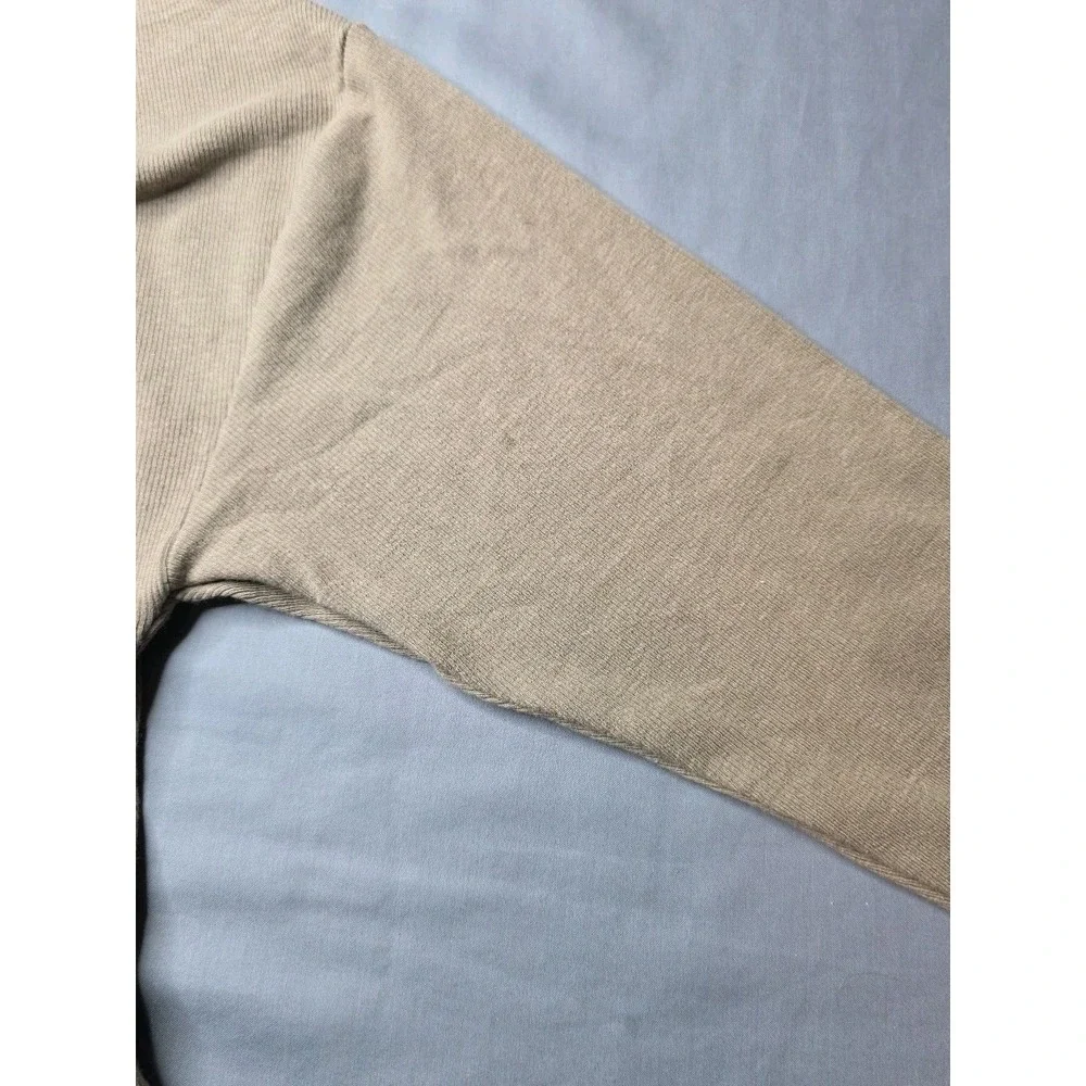 NWT Athleta Presence Twist Sweatshirt  M Lower Impact Materials Breathble Beige
